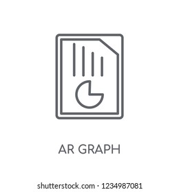 ar graph linear icon. Modern outline ar graph logo concept on white background from General collection. Suitable for use on web apps, mobile apps and print media.