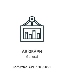 Ar graph outline vector icon. Thin line black ar graph icon, flat vector simple element illustration from editable general concept isolated stroke on white background