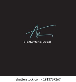 ar handwritten logo for identity