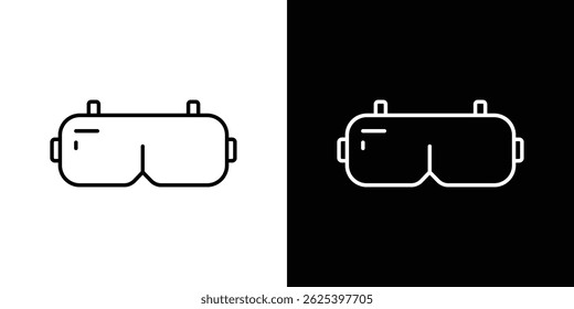 AR headset icon concept stroke on white background