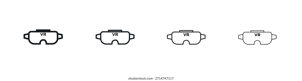 AR Headset Symbol Eps10. Symbole Grafikdesign