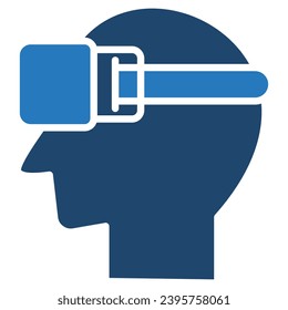 Ilustración vectorial de la línea de iconos AR Headset