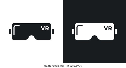 AR headset icon pack in black color.