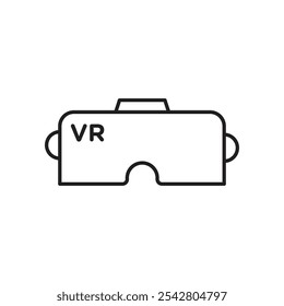 AR headset icon simple black line style.