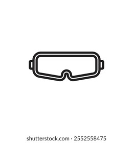 AR headset icon Simple thin outline