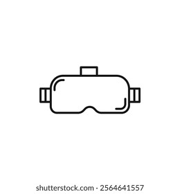 AR headset icon Simple thin line flat symbol