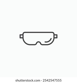 AR headset icon in solid black and white color