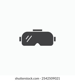 AR headset icon in solid style.