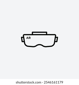 AR headset icon in stroke line.