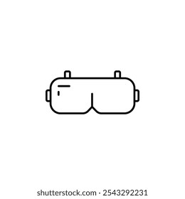 AR headset icon symbol collection on white background.