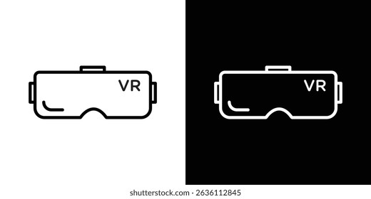 AR headset icon symbol concept for graphic design, Website, UI. EPS