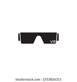 AR headset icon Thin line flat illustration