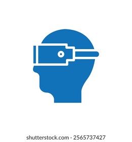 AR headset icon Thin line illustration set