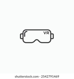 AR headset icon in thin outlined.