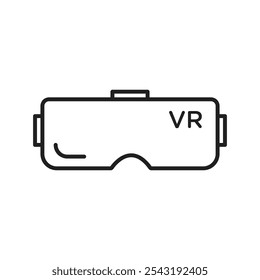 AR headset icon. thin stroke and solid.