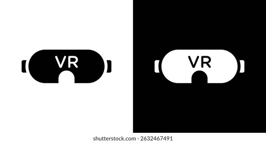 AR headset icon Vector in flat style. Collection silhouettes
