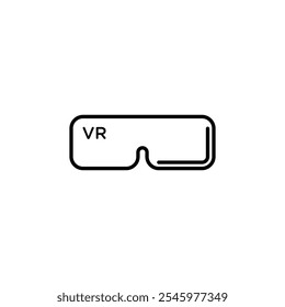 AR headset thin line vector icon.