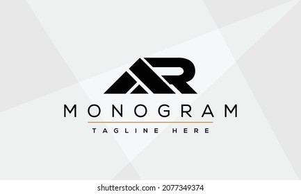 Logo-Design des AR-Symbols für Monogramm-Buchstaben