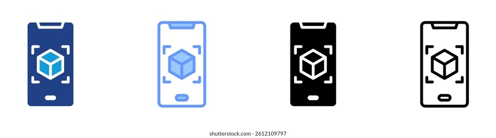 Ar icon set multiple style collection