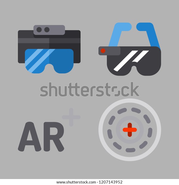 Ar Icon Set Vector Set About Stock Vector (Royalty Free) 1207143952 ...