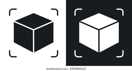 AR icon in solid style
