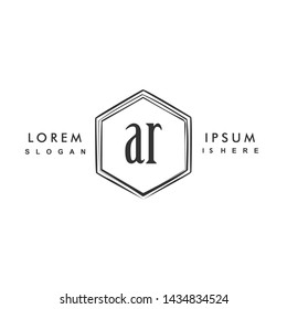 AR Initial beauty monogram logo vector