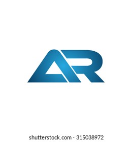 AR initial company linked letter logo