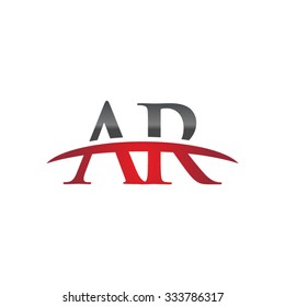 AR initial company red swoosh logo