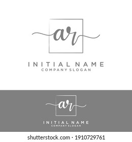 AR Initial letter handwriting and signature logo.
