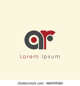 ar initial letter linked lowercase logo. a and r vector template design.