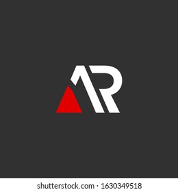 AR initial letter logo design template vector.