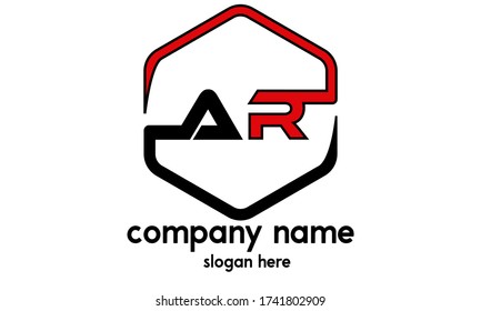 AR initial letter Logo Design Template Vector illustration.