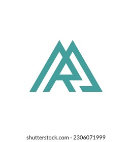 AR initial letter logo design vector