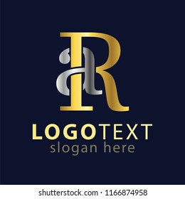 AR Initial letter logo icon vector