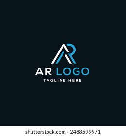 AR Initial Letter Logo Template vector icon element, Vector Illustration, logo design, monogram logo, branding icon, initial letters, business logo