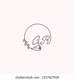 AR letras iniciales del logotipo en un diseño profesional de alta calidad que se imprimirán bien en cualquier medio de impresión