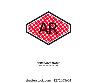 AR Initial logo template vector