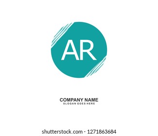 AR Initial logo template vector