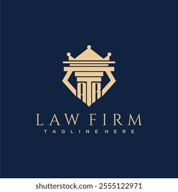 AR initial monogram logo for lawfirm vector design