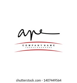 AR initial signature logo. handwriting logo template vector,