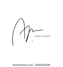 Ar Initial signature logo vector design