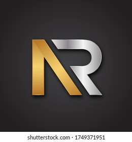 AR Initial Simple Unique Icon Symbol Logo For Business Industry