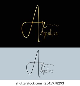 Ar initials Handwriting signature logo. Ar Hand drawn Calligraphy lettering Vector. Ar letter real estate, beauty, photography letter logo design.