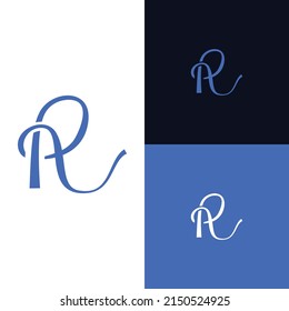 AR initials logo. monogram logo modern script and clean