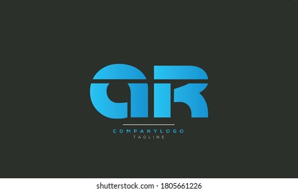 AR initials monogram letter text alphabet logo design