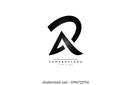 AR initials monogram letter text alphabet logo design