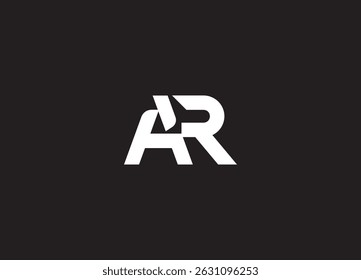 AR initials monogram letter text alphabet logo design