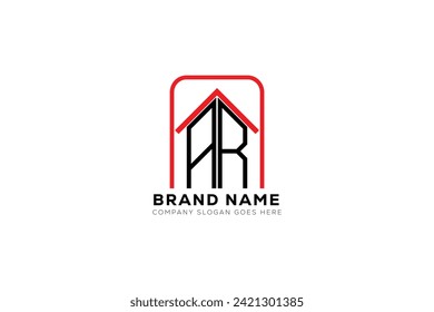 AR letter creative real estate vector logo design . AR creative initials letter logo concept.