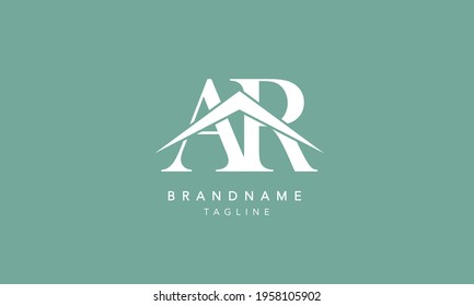 AR Letter house real estate Logo Design