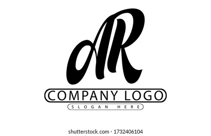 AR letter initial Logo Design Template Vector illustration
